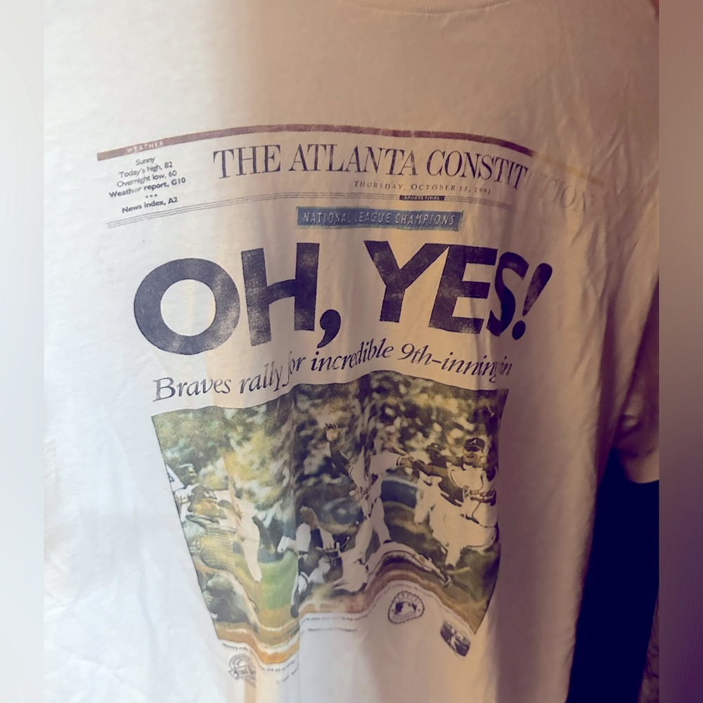 Vintage Atlanta BRAVES AJC Newspaper T-shirt